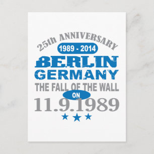 Carte Postale Berlin Mur Allemagne 25 Anniversaire