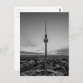 Carte Postale Berlin noire et blanche en hiver (Devant / Derrière)