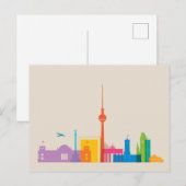 Carte Postale Berlin, paysage urbain de l'Allemagne (Devant / Derrière)