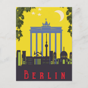 Carte Postale Berlin, porte de Brandebourg, Allemagne