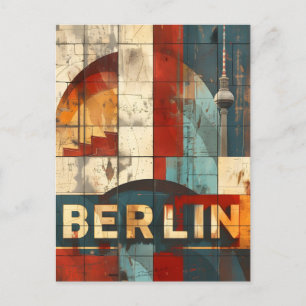 Carte Postale Berlin Travel Ad Art Vintage