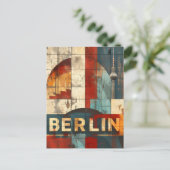 Carte Postale Berlin Travel Ad Art Vintage (Debout devant)