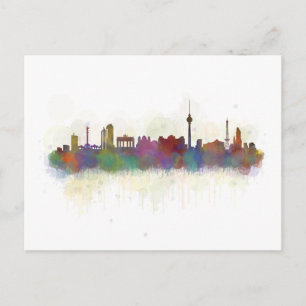 Carte Postale Berlin ville Allemagne. Deutsche Skyline art v2