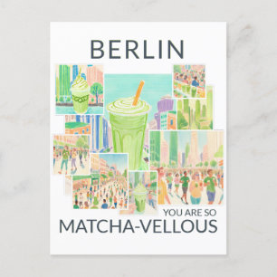 Carte Postale Berlin, You Are So Matcha-vellous