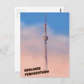 Carte Postale Berliner Fernsehturm, tour de télévision de Berlin (Devant / Derrière)
