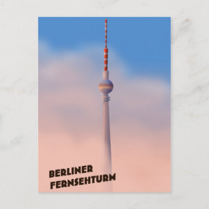 Carte Postale Berliner Fernsehturm, tour de télévision de Berlin