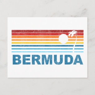Carte Postale Bermudes de palmiers rétro