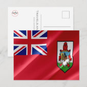 Carte Postale Bermudes - Drapeau - (Devant / Derrière)