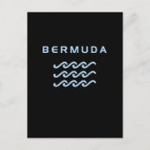 Carte Postale Bermudes Triple Ocean Waves Couleur foncée (Devant)