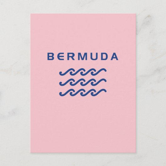 Carte Postale Bermudes Triple Ocean Waves de couleur claire (Devant)
