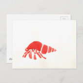 Carte Postale Bernard l'ermite rouge (Devant / Derrière)