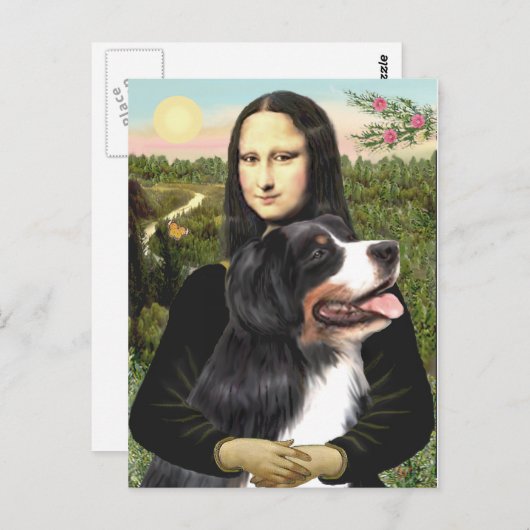 Carte Postale Bernese - Mona Lisa - Customisé (Devant / Derrière)