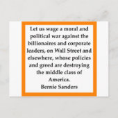 Carte Postale Bernie Sanders cite (Devant)