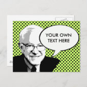 CARTE POSTALE BERNIE SANDERS POP ART (Devant / Derrière)