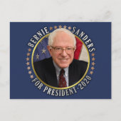 Carte Postale Bernie Sanders pour le président démocrate 2020 Ph (Devant)