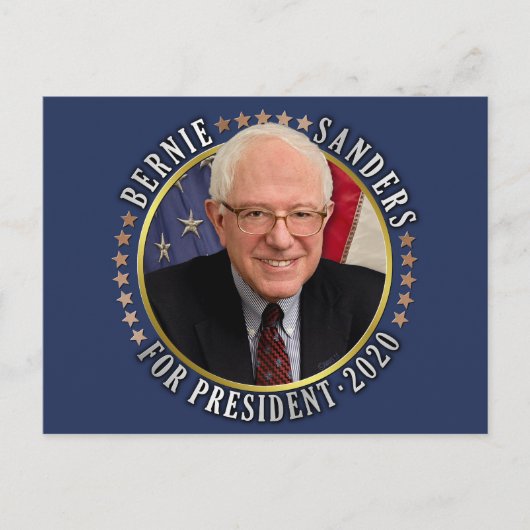 Carte Postale Bernie Sanders pour le président démocrate 2020 Ph (Devant)