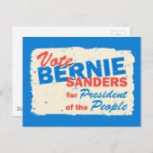 Carte Postale Bernie Sanders Président du peuple V5 (Devant / Derrière)