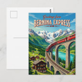 Carte Postale Bernina Express Suisse (Devant / Derrière)