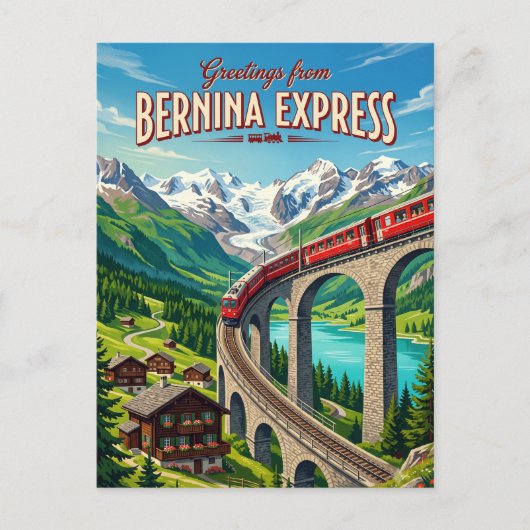 Carte Postale Bernina Express Suisse (Devant)
