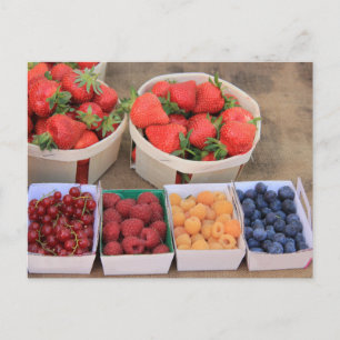 Carte Postale Berries au marché
