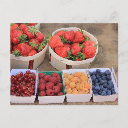 Carte Postale Berries au marché (Devant)