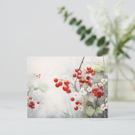 Carte Postale Berries d'hiver (Debout devant)