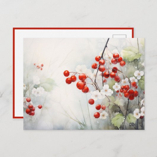 Carte Postale Berries d'hiver (Devant / Derrière)