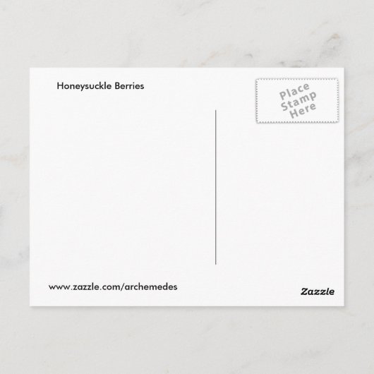 Carte Postale Berries Honeysuckie (Dos)
