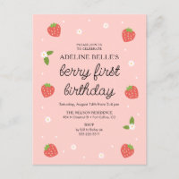 Berry 1er Anniversaire Fraise Première fête d'anni