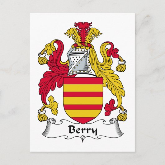 Carte Postale Berry Family Crest (Devant)