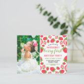 Carte Postale Berry First Strawberry 1ère fête d'anniversaire Ph (Debout devant)