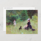 Carte Postale Berthe Morisot - Dans un parc (Devant / Derrière)