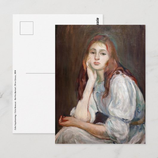 Carte Postale Berthe Morisot - Julie Daydreaming (Devant / Derrière)