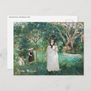 Carte Postale Berthe Morisot - La chasse aux papillons