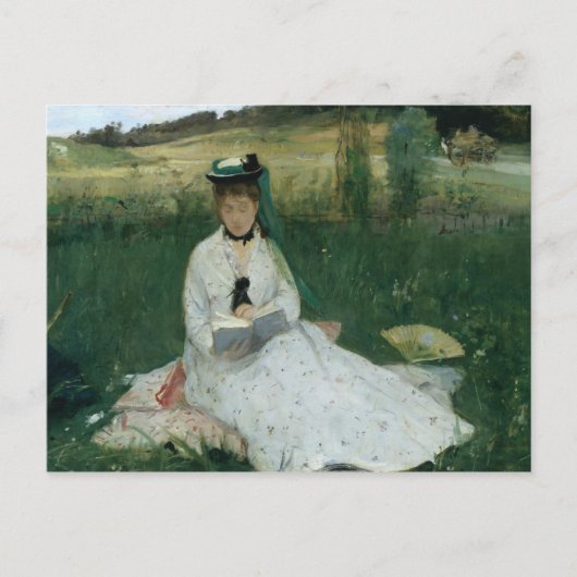 Carte Postale Berthe Morisot - lecture (Devant)