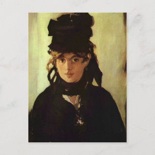 Carte Postale Berthe Morisot par Edouard Manet