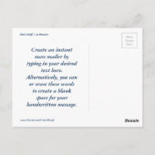 Carte Postale Berthed à Bonaire (Dos)