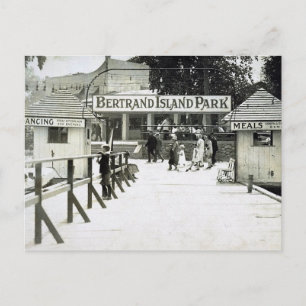 Carte Postale Bertrand Island Park, Amusement Park NJ, Vintage