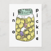 Carte Postale Besoin d'aide dans un pot d'oignon mariné (Devant)