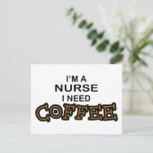 Carte Postale Besoin de café - Infirmière (Debout devant)