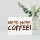 Carte Postale Besoin de plus de café (Debout devant)