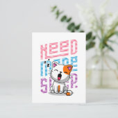 Carte Postale Besoin de plus de sommeil | Funny Cat expression d (Debout devant)