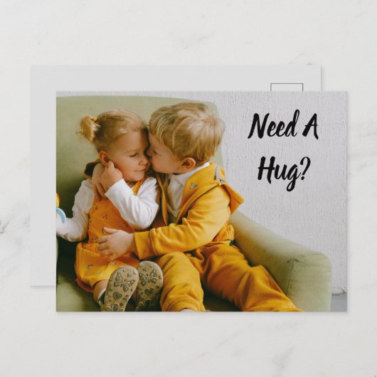 Carte Postale Besoin d'un câlin ? (Devant / Derrière)