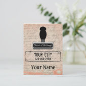 Carte Postale Besoin d'un tampon en caoutchouc Customisé Nom Tél (Debout devant)