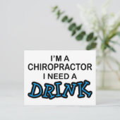 Carte Postale Besoin d'un verre - Chiropractor (Debout devant)