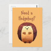 Carte Postale Besoin d'une citation d'un animal de hérisson de H (Devant / Derrière)