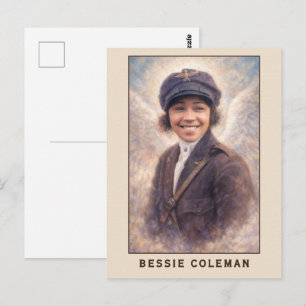 Carte Postale Bessie Coleman Aviatrice Ange