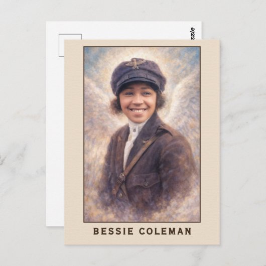 Carte Postale Bessie Coleman Aviatrix Angel (Devant / Derrière)