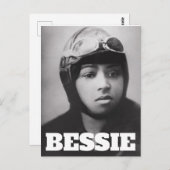 Carte Postale Bessie Coleman - Pionnier de l'aviation (Devant / Derrière)