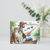 Carte postale Best Chat Papa Fishing Holiday (Debout devant)